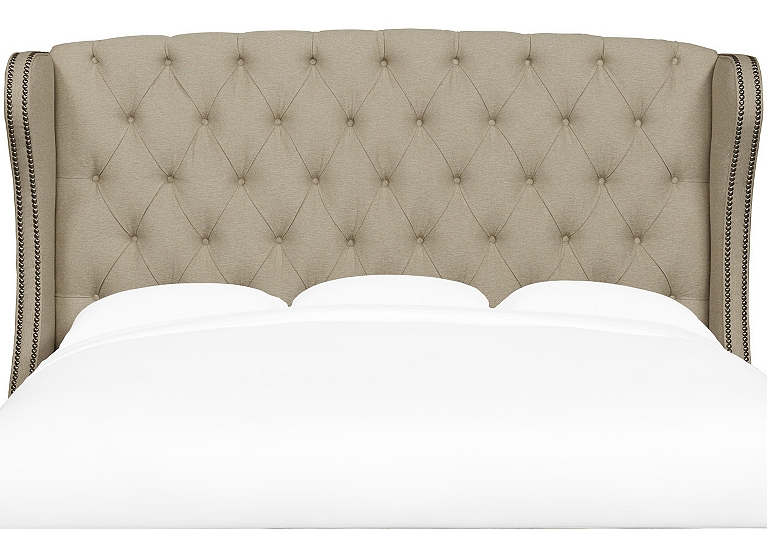 upholstered headboard king beige