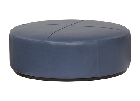 Lenox Tail Ottoman Find The, Navy Leather Ottoman