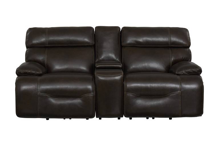 Denver Sofa With Console Find The, Black Leather Loveseat Recliner With Console