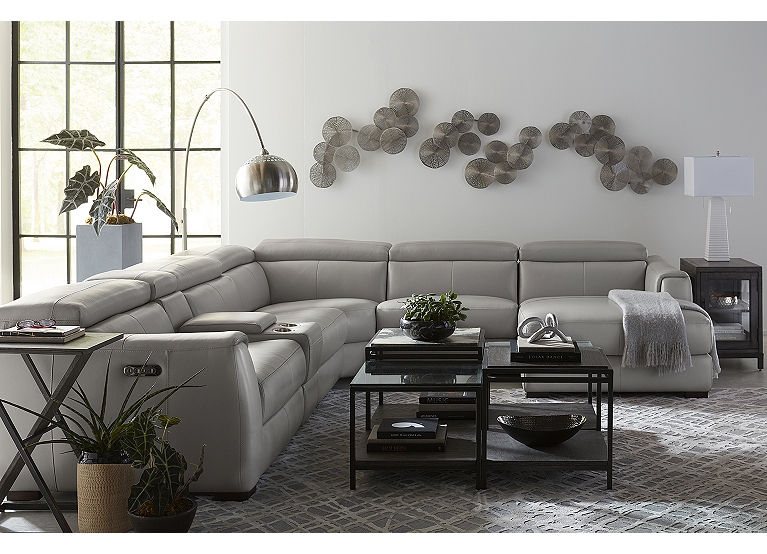 Bentley Sectional Leather Sofa Havertys
