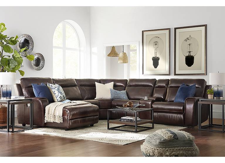 Bradley Sectional Find The Perfect, Leather Wrap Around Couch