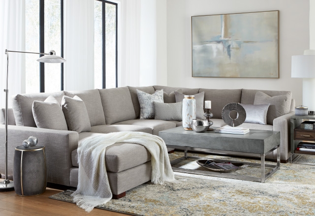 Havertys Silver Linings Living Room, Silver Sofa Living Room Ideas
