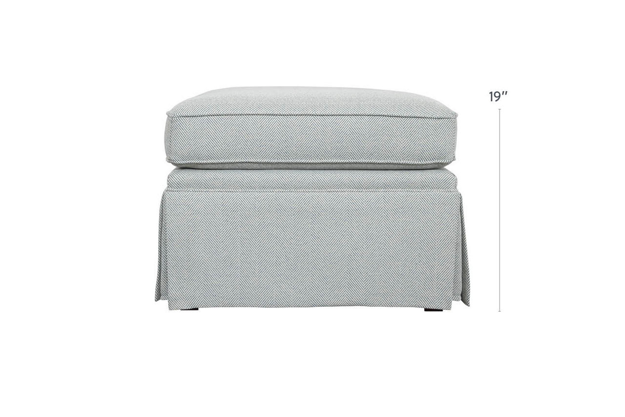 Lillian 22 Inch Sectional Ottoman - Thumbnail 2