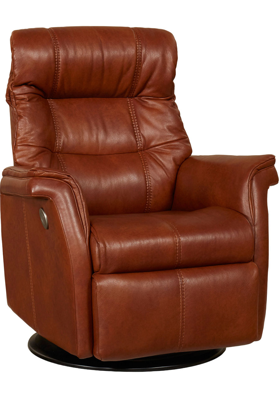 Power Recliner - Brandy Leather