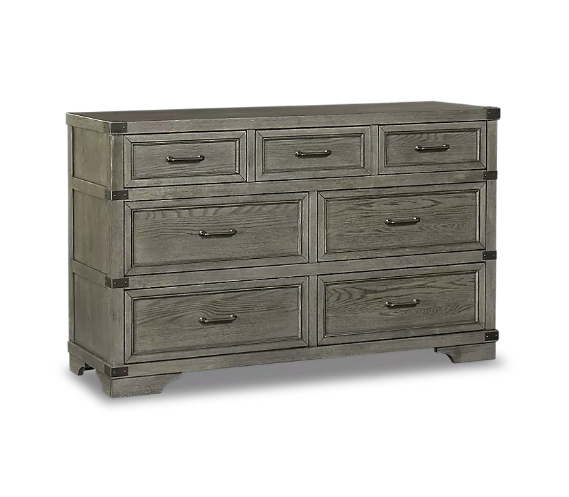 grey dresser chest Garvee 7 Drawer for Bedroom 54 Inch Wide Large Dresser with Deep Drawers and Metal Knobs Modern Wooden Chests of Drawers for Entryway Hallway in the Dressers department at 19.80 inchW x 12.83 inchD x 11.37 inchH Signature Design by Ashley Bronyan