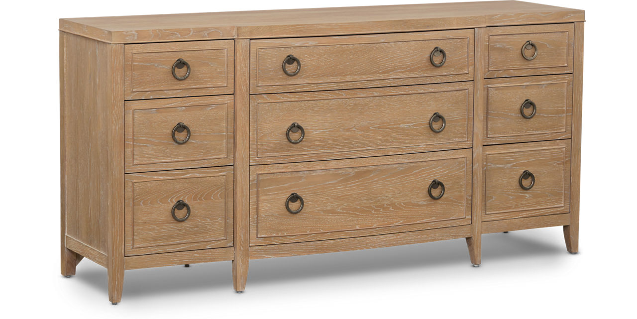 dresser drawers near me Shaker Solid Wood 6-Drawer Dresser Grain Wood Furniture Color: Natural
