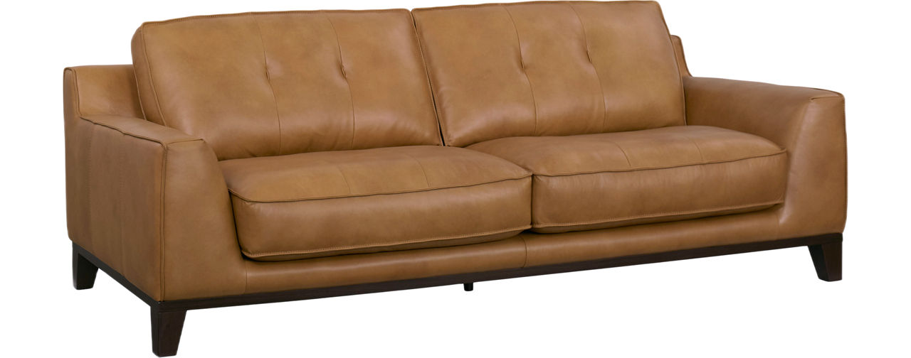 Havertys leather outlet couch