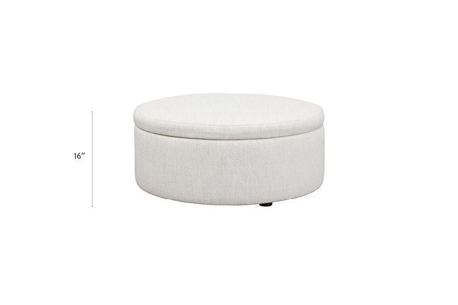 Audrey Fabric Storage Ottoman