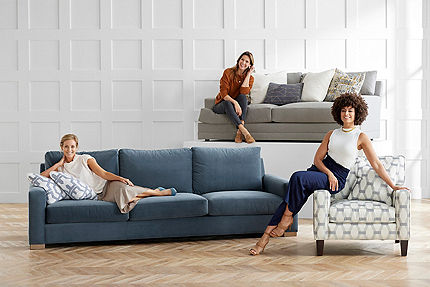 Havertys deals blue sofa