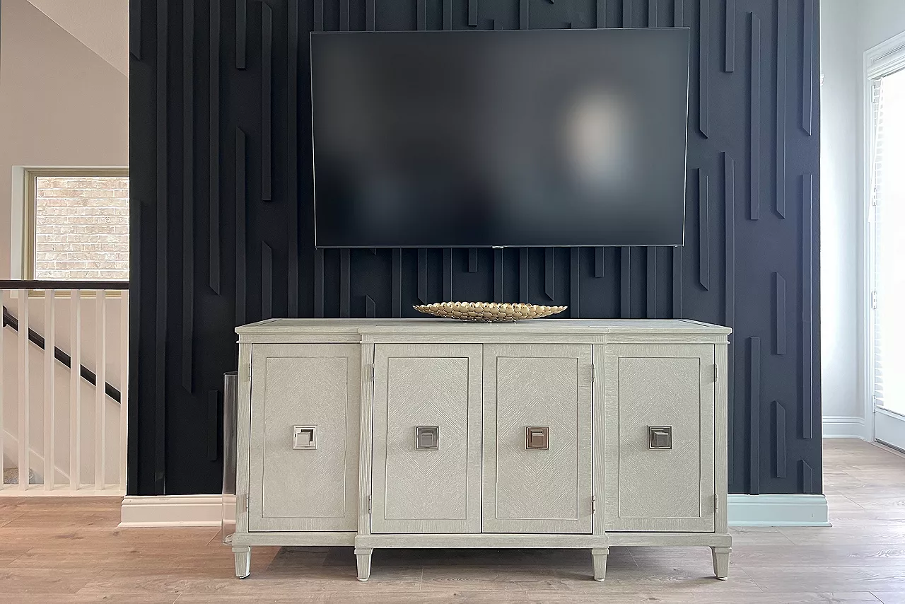 Hyde Park buffet used as an entertainment center