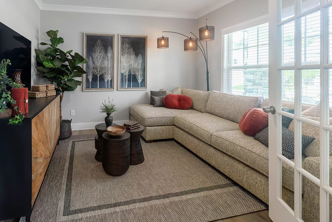 Katrina sectional in Sansa Flannel