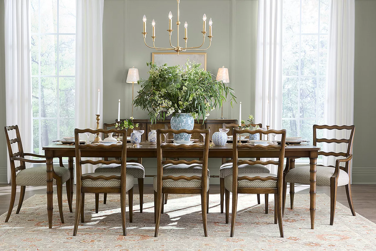 Madeline dining collection in a room scene