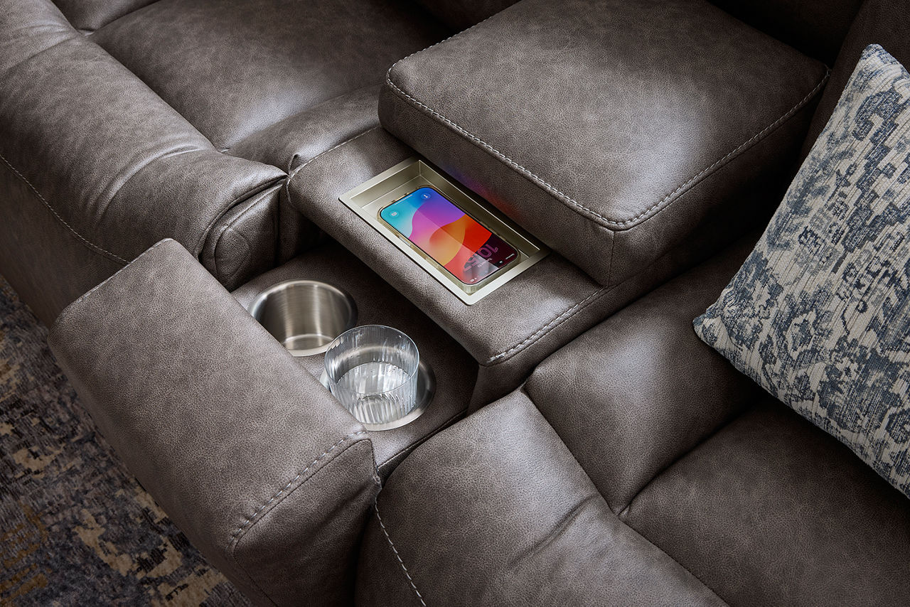 Winston Power Loveseat with Console
