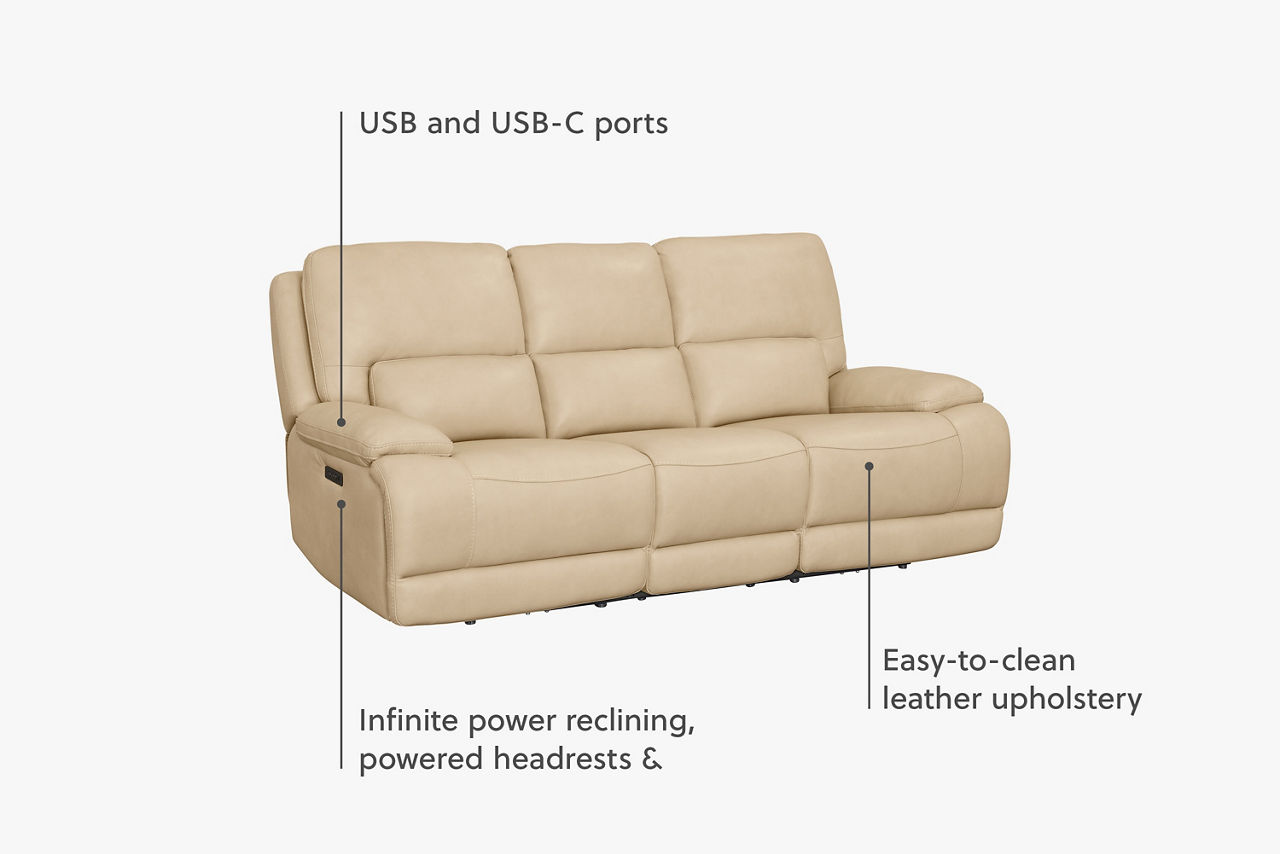 Haven Power Reclining Sofa - Thumbnail 3