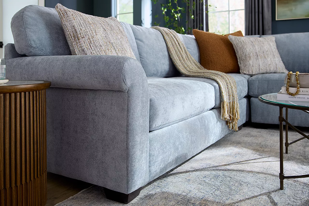 Detail image of Taylor Sectional in Hudson in a room scene