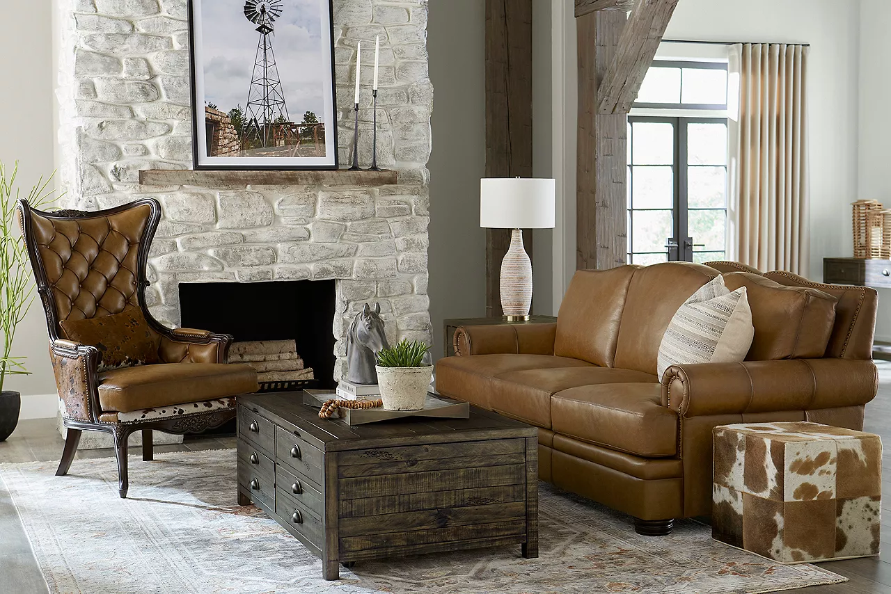 Houston living room scene with Accent chair