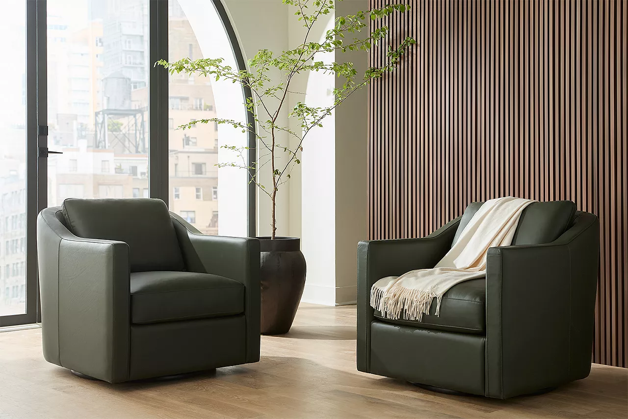 Image of Lucia Swivel Chairs in a room scene