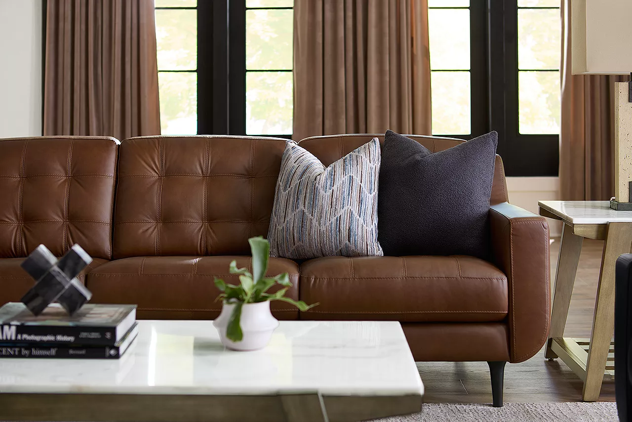 Detail of Centennial sofa in a room scene