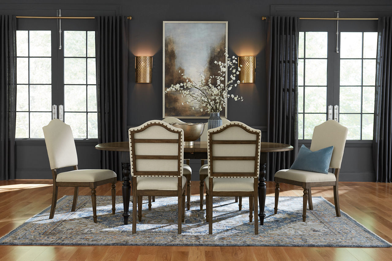 Addison formal dining room scene featuring parsons formal dining chair