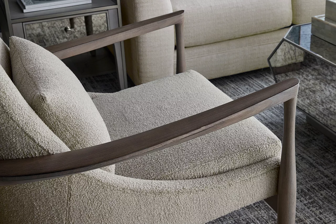 Detail of the Rachel accent chair