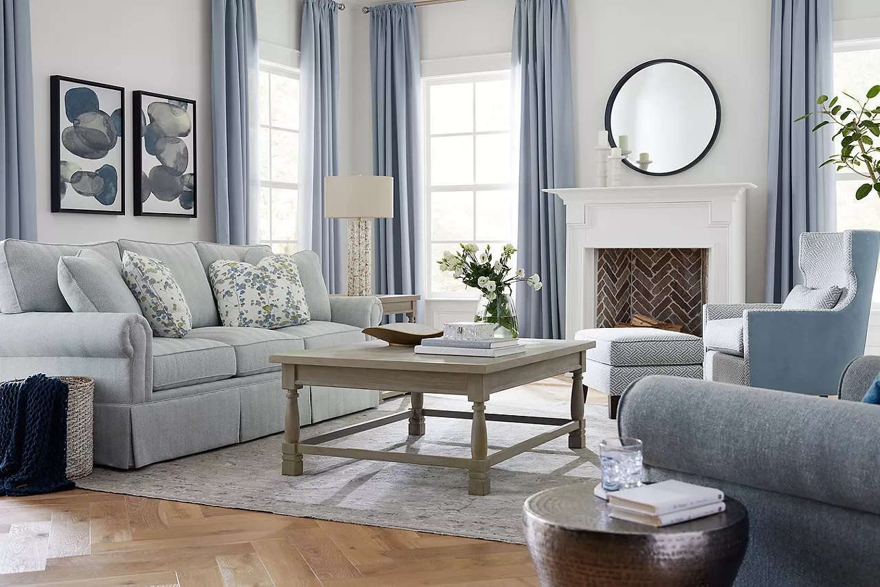 Fully customizable Lillian collection shown in a room scene