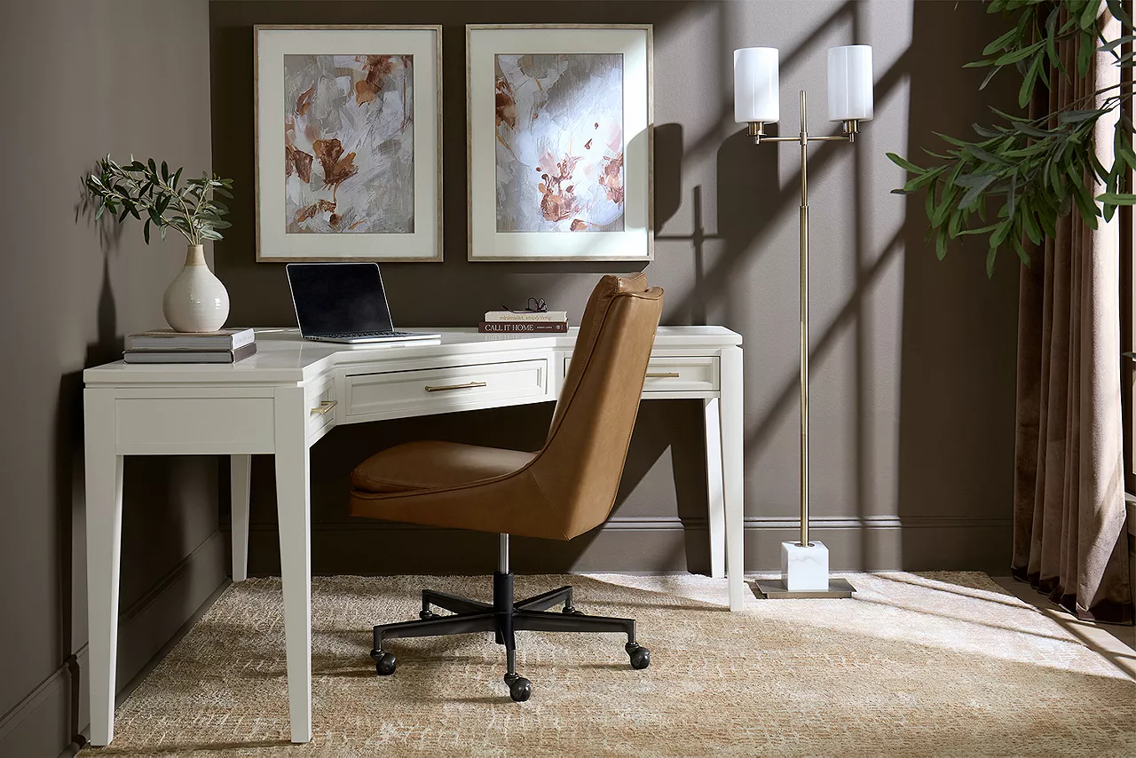 Image of Mabry L-Shaped Desk in a room scene