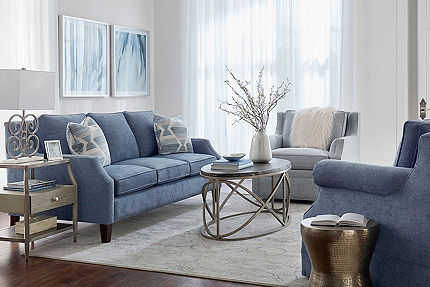 Havertys blue deals sofa