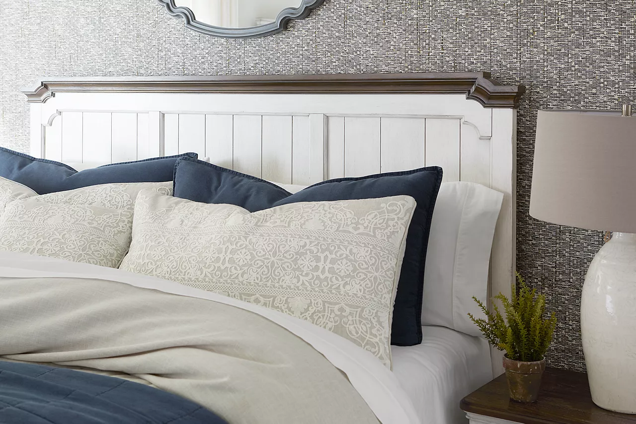 Detail shot of Wesley headboard 