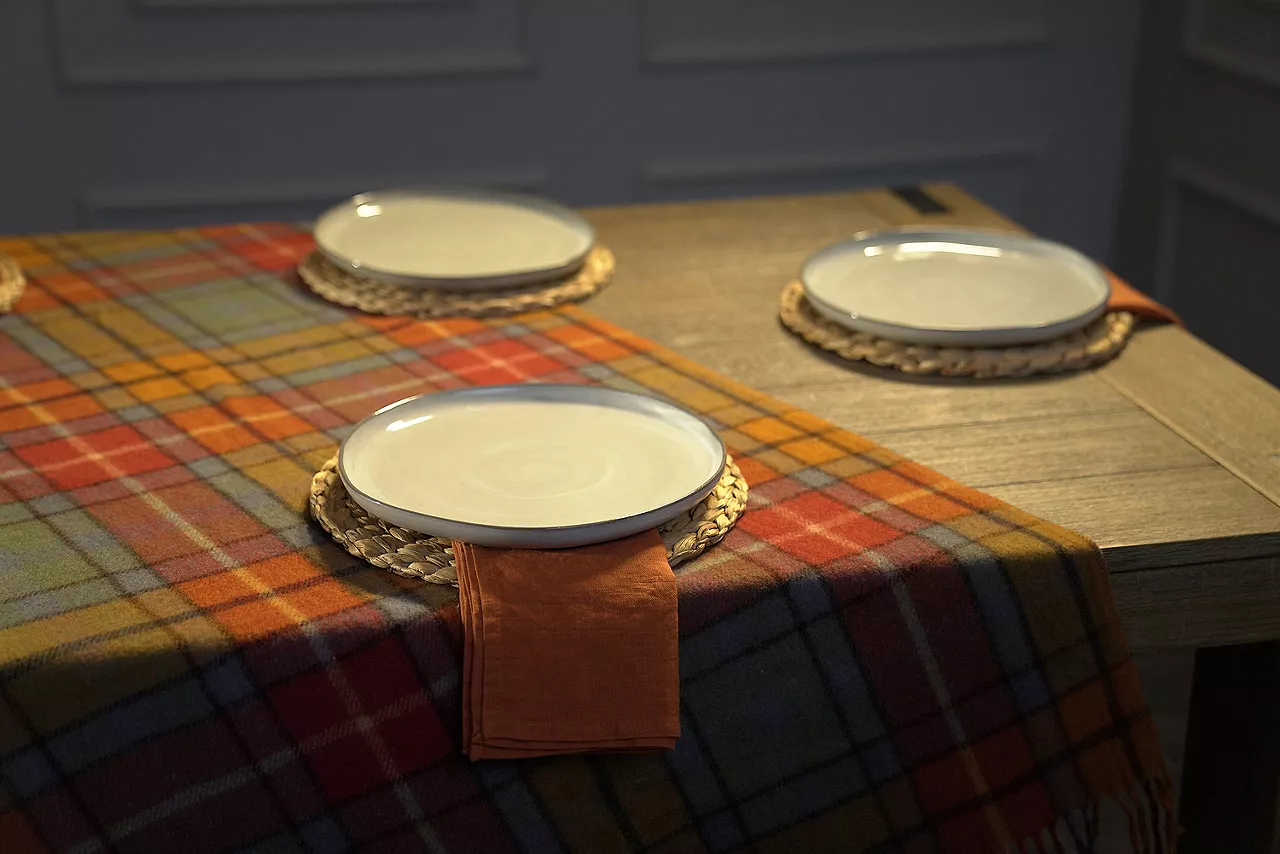Plates on a table