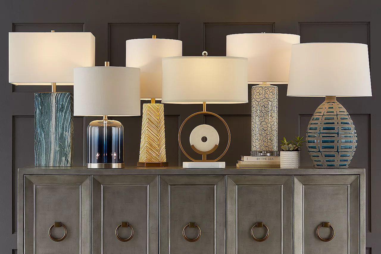 Image of six lamps of various styles