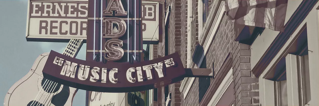 Nashville Music City sign image