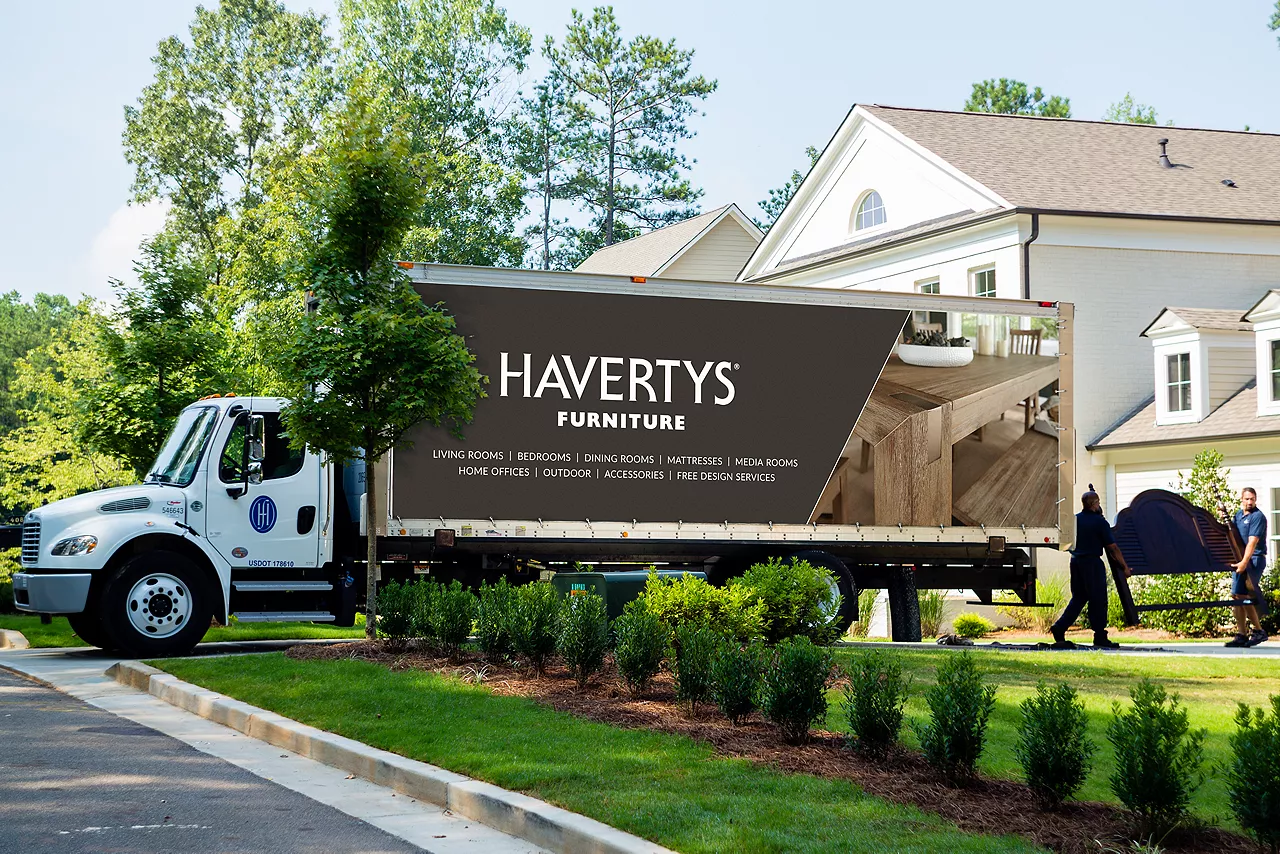 Image of Havertys delivery truck