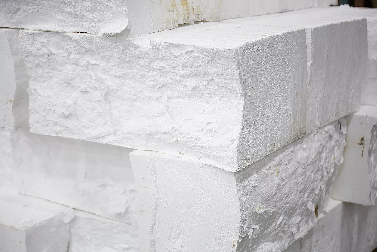 Image of Styrofoam to be recycled