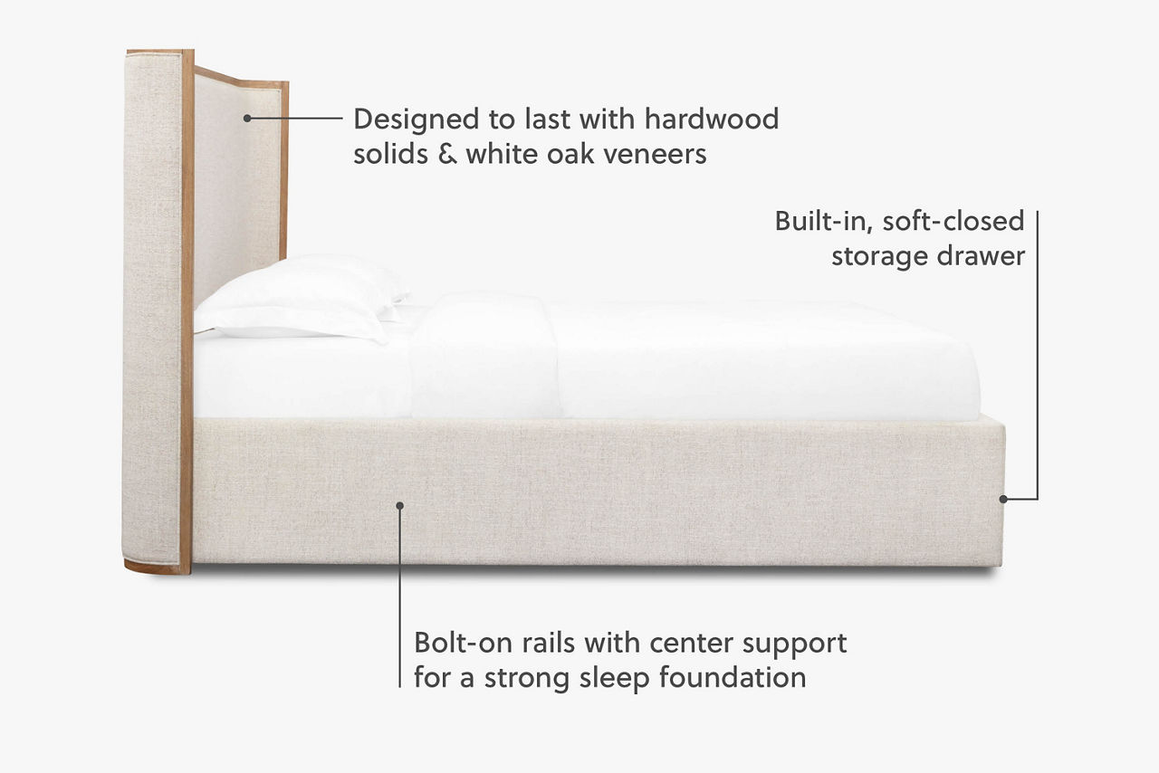 Lynwood Upholstered Storage Bed - Thumbnail 2