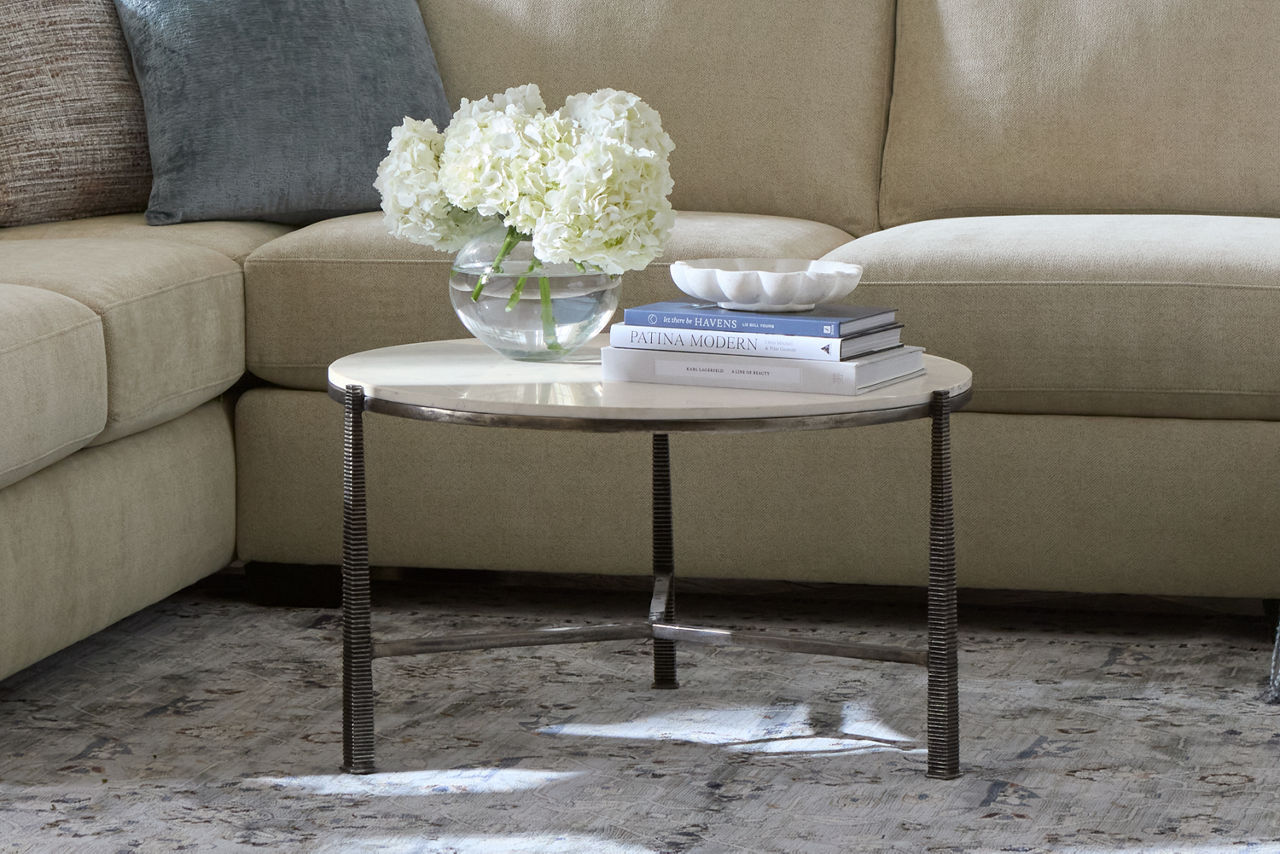 Havertys Vaughn Marble Top Coffee Table