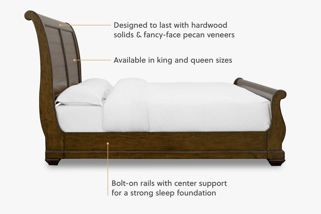 Havertys Westhaven Sleigh Bed - Thumbnail 2